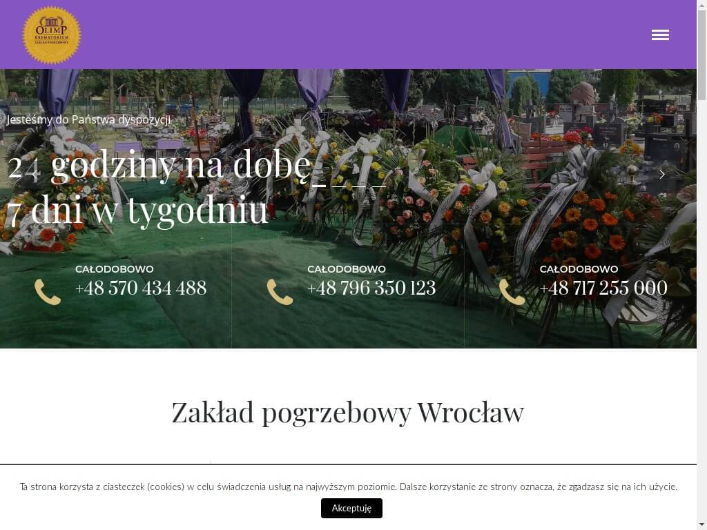 OLIMP Zakład Pogrzebowy Wrocław, Strzelin, Usługi Pogrzebowe