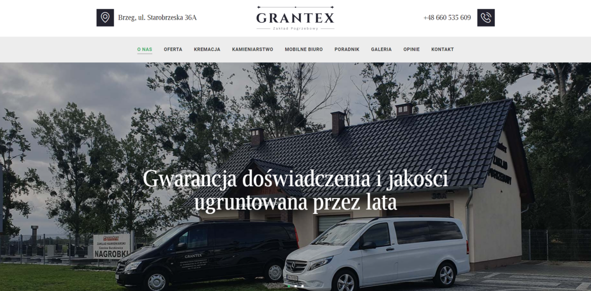 Zakład pogrzebowy Grantex Brzeg